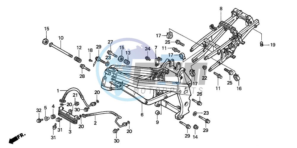 FRAME BODY (VFR750FR/FS/FT/FV)