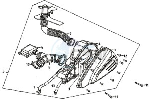 SYMPHONY 125 drawing AIRFILTER