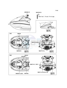 JET SKI ULTRA 300LX JT1500JCF EU drawing Labels