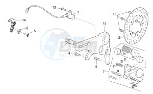 TUONO 1100 V4 RF E4 ABS (EMEA) drawing Rear brake caliper