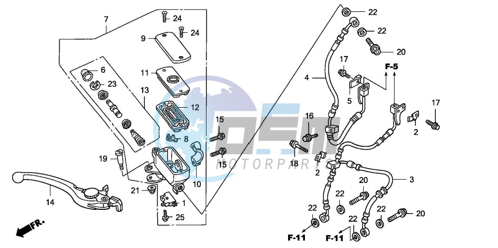 FR. BRAKE MASTER CYLINDER (CB1300A/SA)