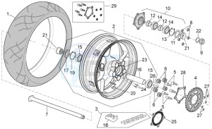 Tuono V4 1100 Factory USA-CND (NAFTA) (CND, USA) drawing Rear wheel