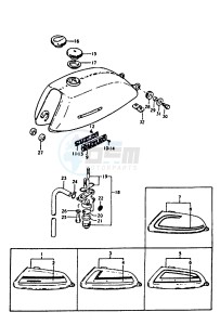 A100 (K-L-M-N-4) drawing FUEL TANK (A100-4,K,L,M)