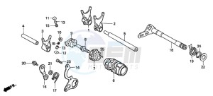 CR125R drawing GEARSHIFT DRUM