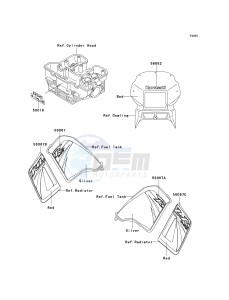 KL 650 A [KLR 650] (A6F-A7F) A6F drawing DECALS-- A6F_A7F- --- RED- -