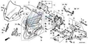 VFR1200XDD CrossTourer - VFR1200X Dual Clutch 2ED - (2ED) drawing UPPER COWL