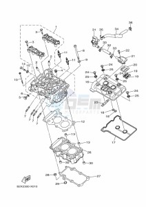 YZF320-A (B2X4) drawing CYLINDER HEAD