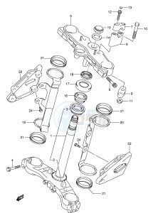 GSF650 (E2) Bandit drawing FRONT FORK BRACKET (GSF650K5 UK5 AK5 UAK5 K6 UK6 AK6 UAK6)