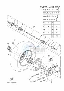 YFM700FWAD GRIZZLY 700 EPS (BDEJ) drawing REAR WHEEL 2