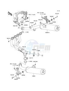 KRF 750 F [TERYX 750 4X4 NRA OUTDOORS] (F8F) C9FA drawing MUFFLER-- S- -