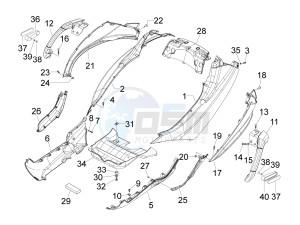 MP3 500 Tourer (USA) USA drawing Side cover - Spoiler