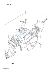 TS200R (E4) drawing AIR CLEANER