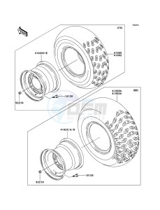 KLF250 KLF250A8F EU GB drawing Tires