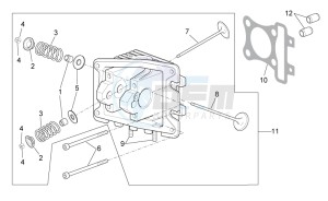 Scarabeo 100 4T e3 net drawing Cylinder head - valves