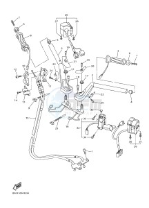 FJR1300AE FJR1300-AS FJR1300AS (B954) drawing STEERING HANDLE & CABLE