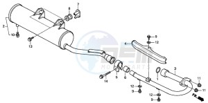 TRX250TE FOURTRAX ES drawing MUFFLER