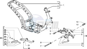 NRG 50 MC3 drawing Chassis - Central stand