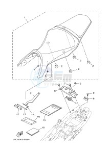 MT09A MT-09 STREET RALLY ABS 900 (2DRJ 2DRK) drawing SEAT