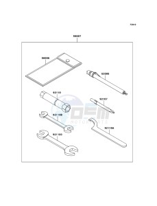 MULE_610_4X4 KAF400A8F EU drawing Owner's Tools