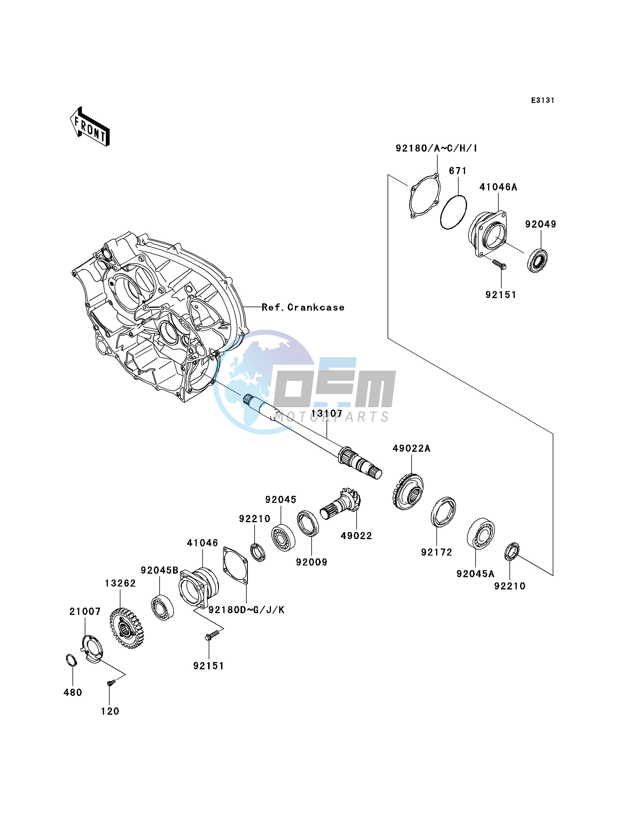 FRONT BEVEL GEAR