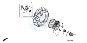 TRX500FPMB drawing REAR WHEEL