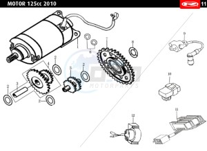 TANGO-125-BLACK drawing STARTER MOTOR-REGULATOR