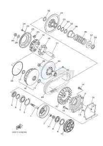 YXM700E YXM700PE VIKING EPS (1XP3) drawing CLUTCH