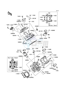 KVF650 4x4 KVF650-D1 EU GB drawing Cylinder Head