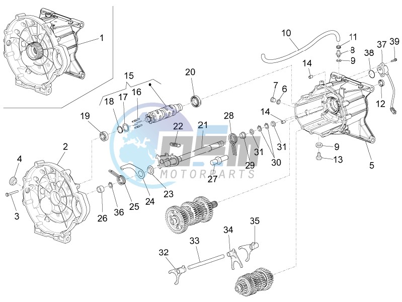 Gear box / Selector / Shift cam