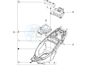 Runner 125 VX 4t drawing Helmet box - Undersaddle