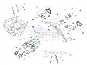 SHIVER 900 E4 ABS NAVI (APAC) drawing Rear lights