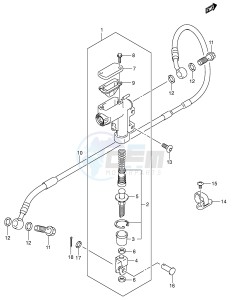 RM125 (E3-E28) drawing REAR MASTER CYLINDER (MODEL K4)