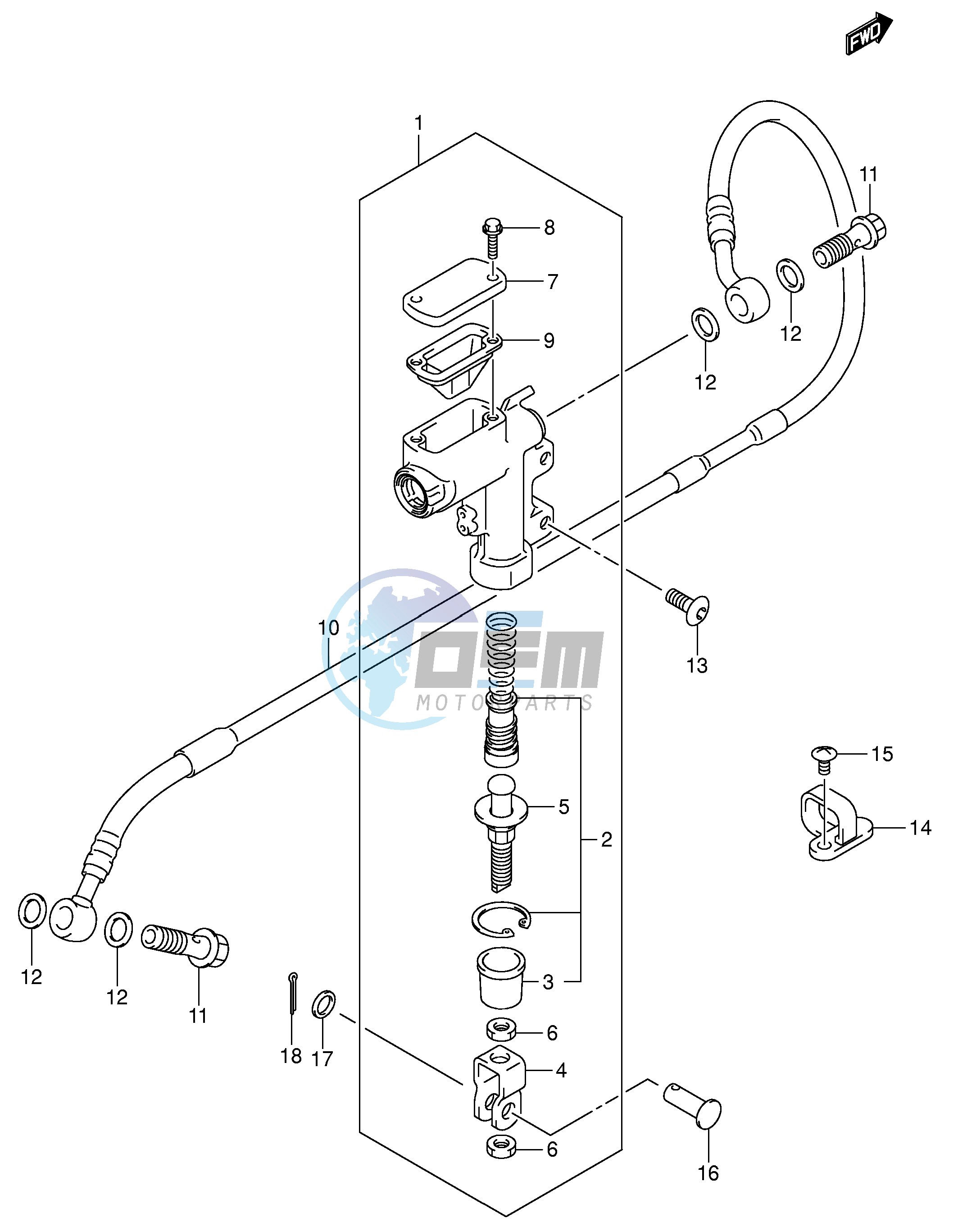 REAR MASTER CYLINDER (MODEL K4)