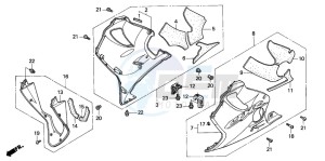 CBR600F4 drawing LOWER COWL