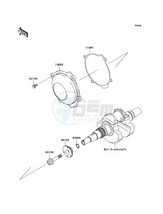 BRUTE FORCE 650 4x4i KVF650FEF EU GB drawing Recoil Starter