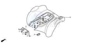 TRX300EX SPORTRAX drawing REAR FENDER (TRX300EX'01-'06)