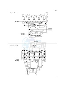 ZX 600 P [NINJA ZX-6R] (7F-8FA) P8FA drawing CRANKCASE BOLT PATTERN