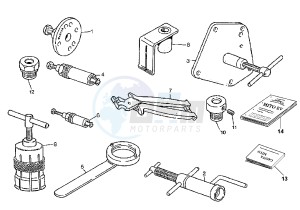 MITO EVOL.125 drawing WORKSHOP SERVICE TOOLS