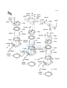 JT 1200 [1200 STX-R] (A1-A2) [1200 STX-R] drawing CYLINDER HEAD_CYLINDER