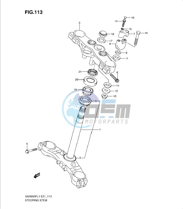 STEERING STEM (GSX650FUL1 E21)