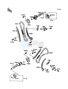 VN 1500 C [VULCAN 1500 L] (C3-C4) [VULCAN 1500 L] drawing CAMSHAFT-- S- -_TENSIONER