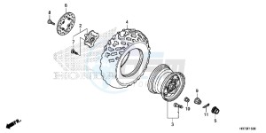 TRX420FA5G TRX420F Europe Direct - (ED) drawing FRONT WHEEL