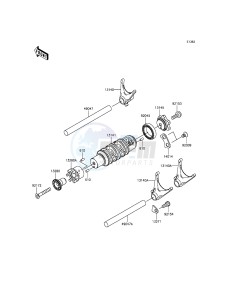 ER-6F_ABS EX650FCF XX (EU ME A(FRICA) drawing Gear Change Drum/Shift Fork(s)