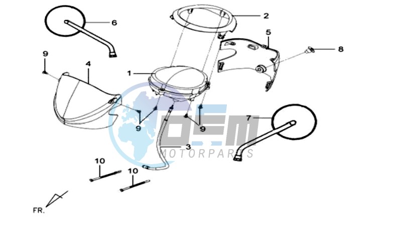 DASHBOARD / MIRRORS / SPEEDOMETER COVER