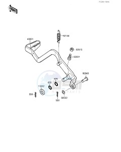 KXF 250 A [TECATE 4] (A1-A2) [TECATE 4] drawing BRAKE PEDAL