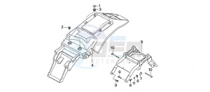 NX650 500 DOMINATOR drawing REAR FENDER (2)