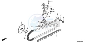 SH125C drawing CAM CHAIN/TENSIONER