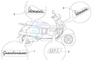 Granturismo 125 L drawing Emblems