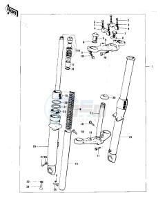 F11 M 250 drawing FRONT FORK -- 73 F11M- -