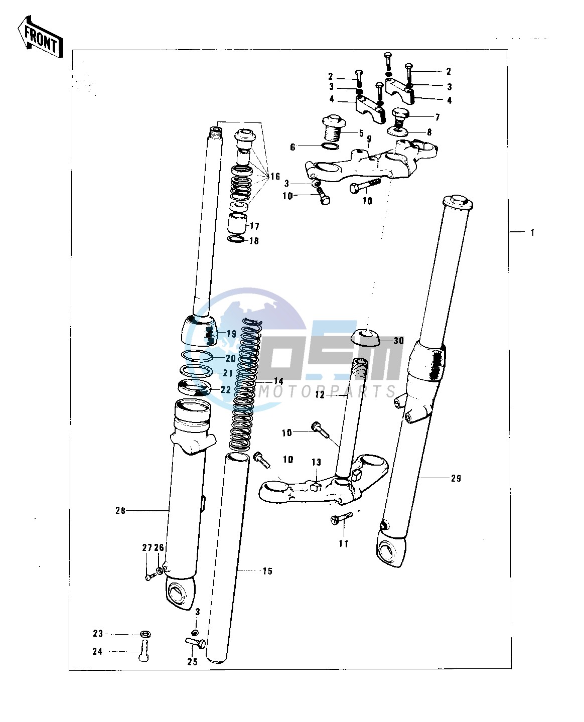 FRONT FORK -- 73 F11M- -